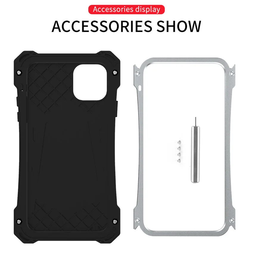 

New Heavy Duty Case for iPhone 11 Pro Doom Armor Metal Case for iPhone 11 Original R-just Shockproof Cover For iPhone 11 Pro Max