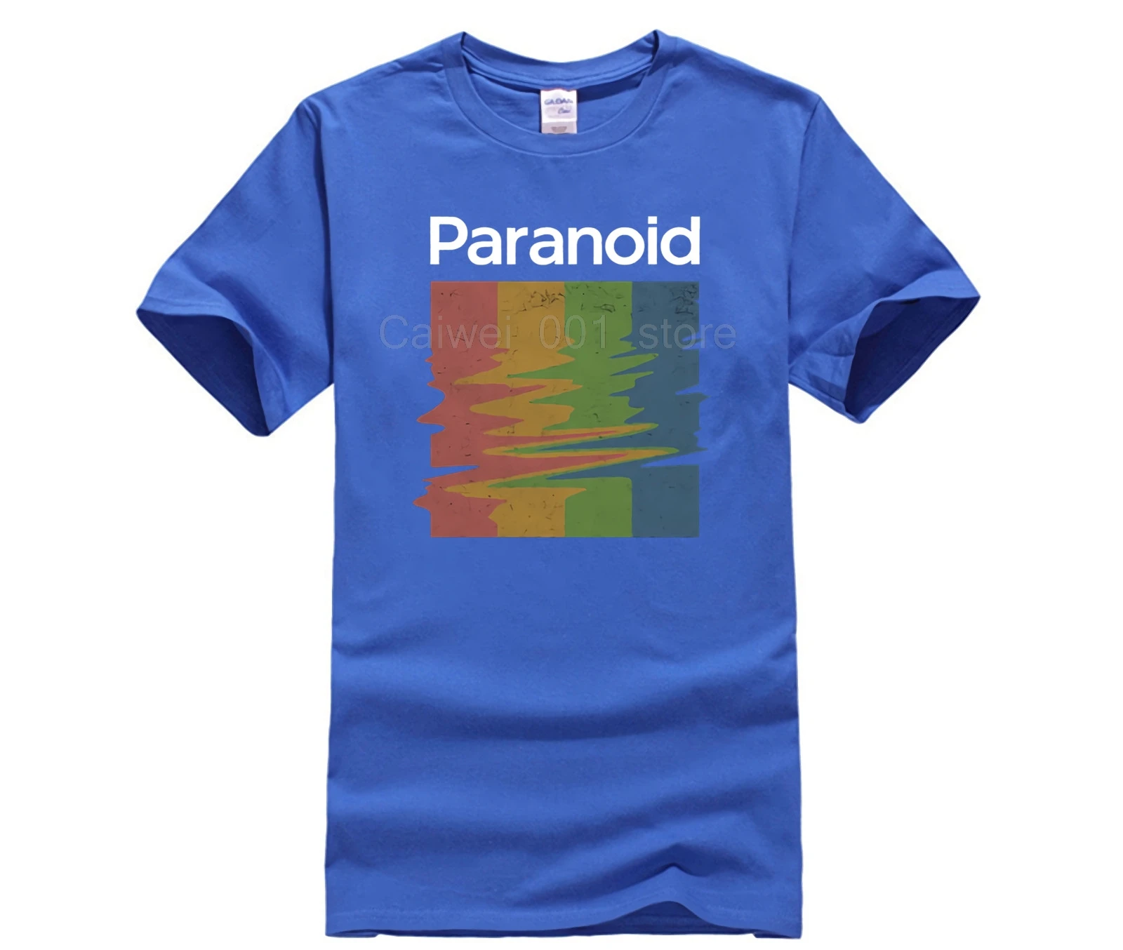 Мужская футболка из 100% хлопка летняя мужская с параноидом хлопковая модная