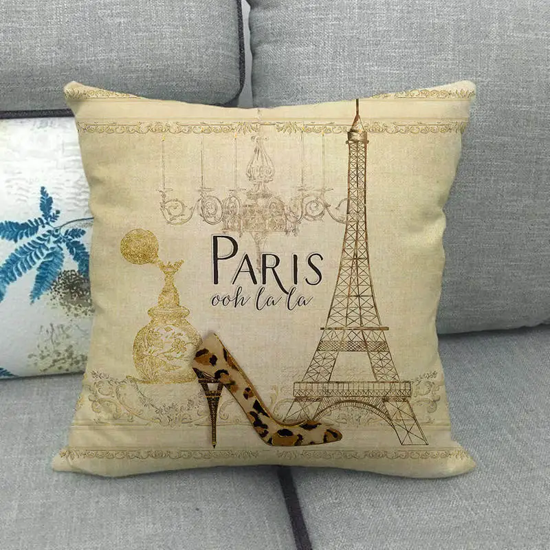 45 см * простой дизайн Эйфелева башня высокого качества наволочка для подушки из