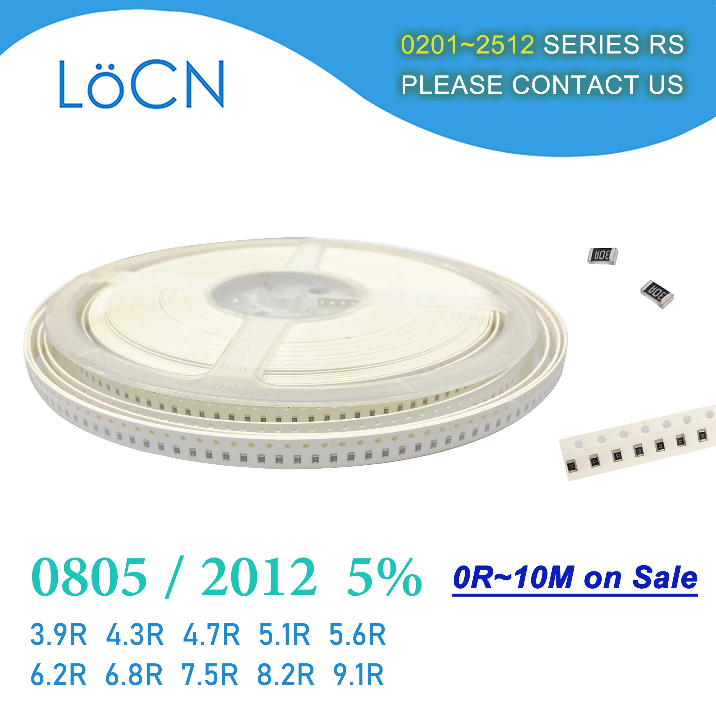 

0805 J 5% 5000 шт 3.9R 4.3R 4.7R 5.1R 5.6R 6.2R 6.8R 7.5R 8.2R 9.1R OHM 2012 SMD резистор 3R9 4R3 4R7 5R6 6R2 6R8 7R5