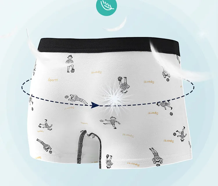 2 шт./лот нижнее белье для мальчиков серые боксеры все сезоны хлопковая детская