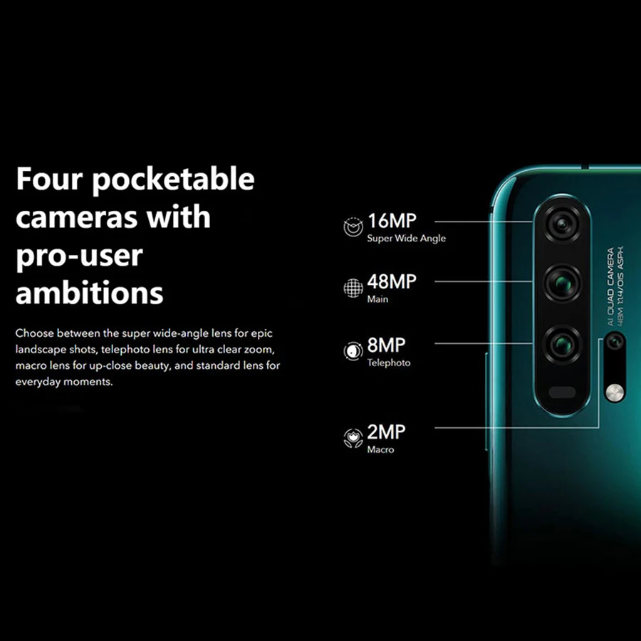 Глобальная версия смартфона HONOR 20 Pro Google Play экран 6 26 дюйма 8 ГБ 256 Восьмиядерный