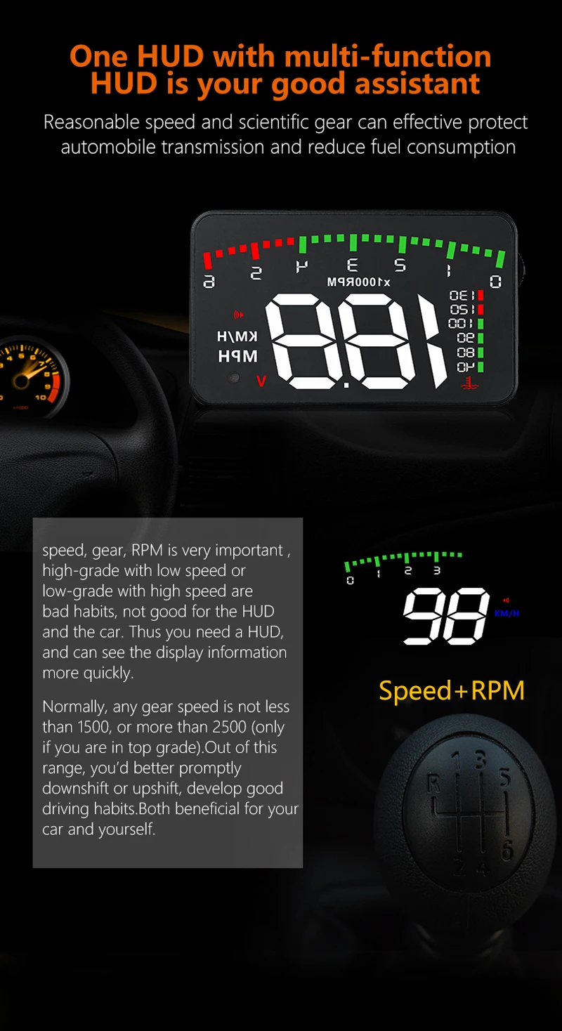 BigBigRoad автомобиля Hud Дисплей для peugeot 2008 208 3008 301 308 408 5008 508 4008 206 207 лобовое стекло проектор Предупреждение
