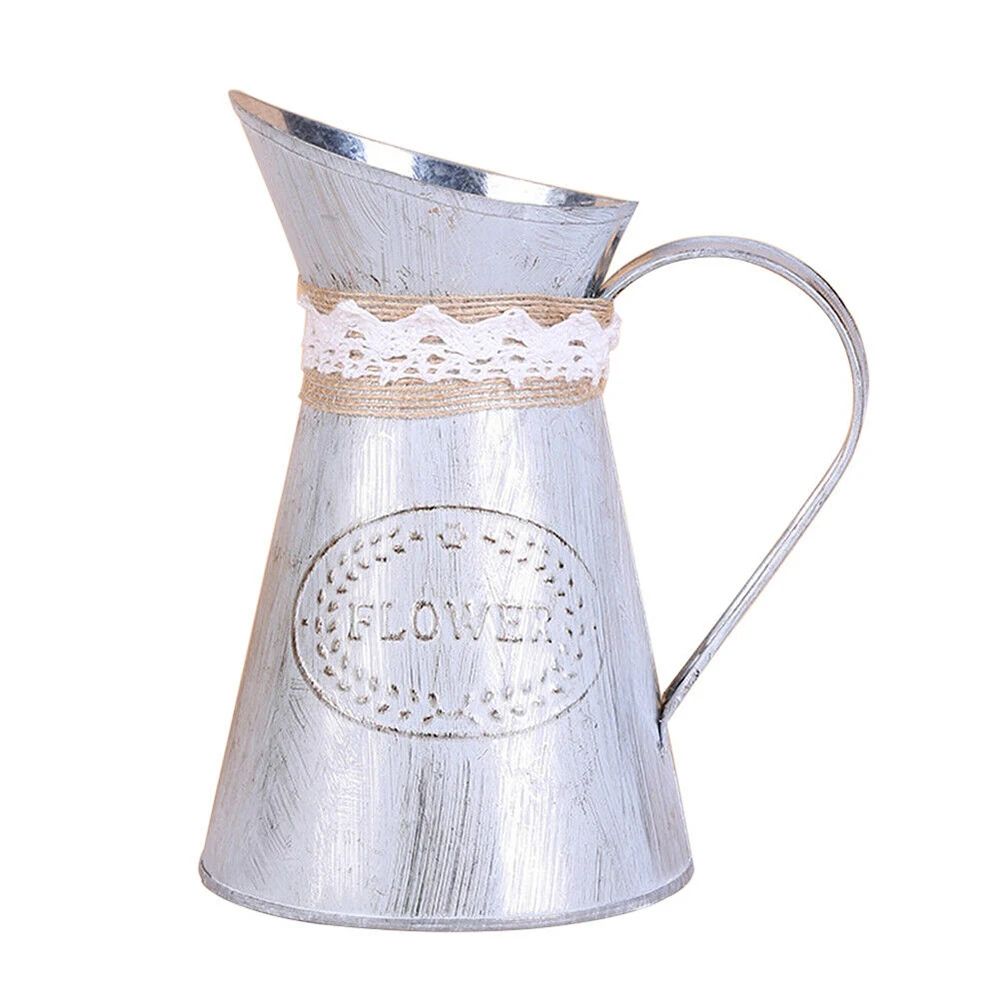 Винтажный железный лист деревенский цветочный кувшин ведро для балкона