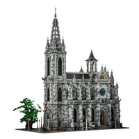 22007pcs moc 29962 modular cathedral rework european church street building model kit authorized and designed by das_felixle