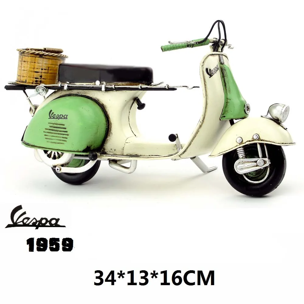 Vespa модель розовый синий vintag 1955 Италия старый автомобиль металлическая игрушка 2 колеса мотоцикл 1:12 Модель двигателя для bjd Blyth кукла фотография