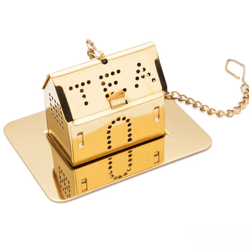 Чайный инфузер в форме домика фильтр из нержавеющей стали для чайного пакета