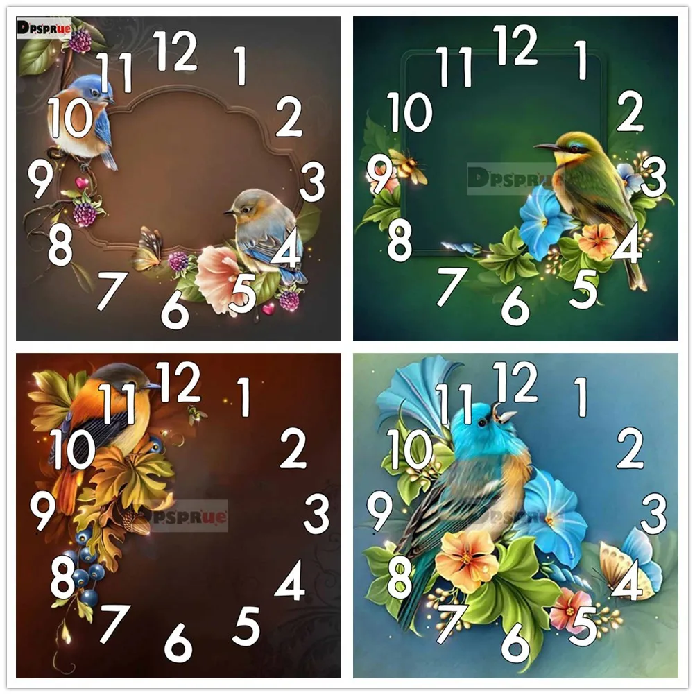 Полноформатная алмазная живопись Dpsprue вышивка крестиком с изображением птицы