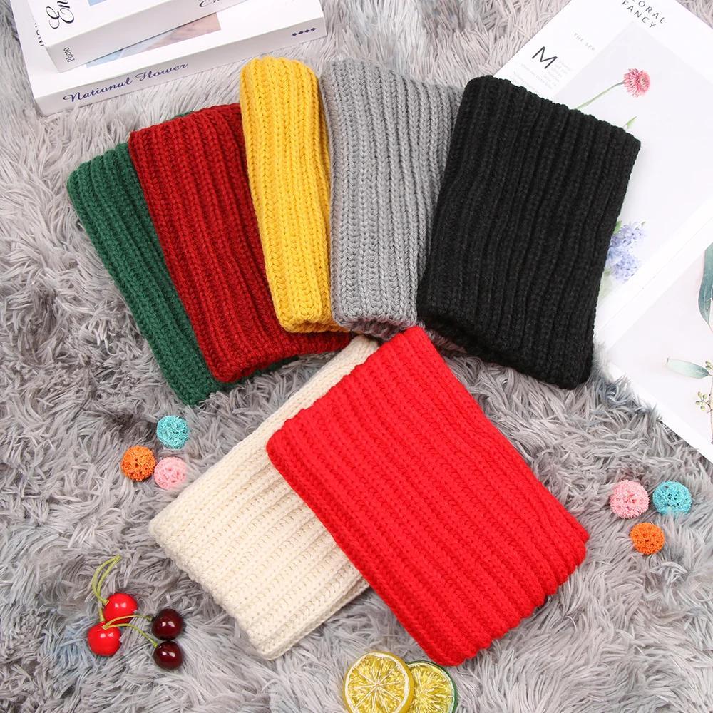 Новинка зимы Теплые шарфы для маленьких девочек Модный вязаный шарф с воротником