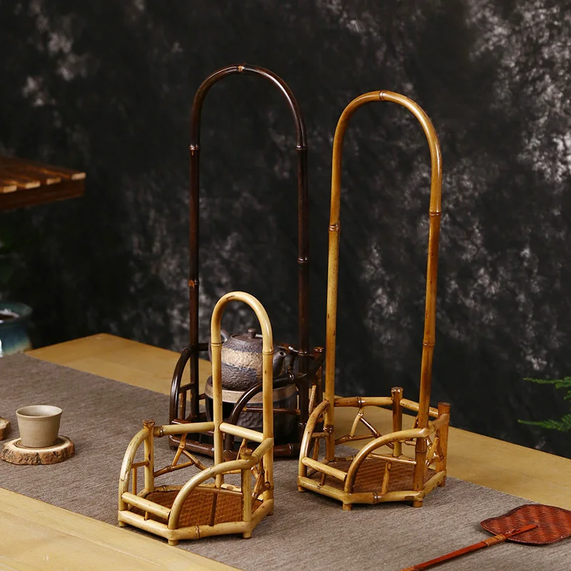 

Deer bamboo paragraph Tea room Zen decoration tea ceremony decoration purple bamboo cool stove rack retro flower rack