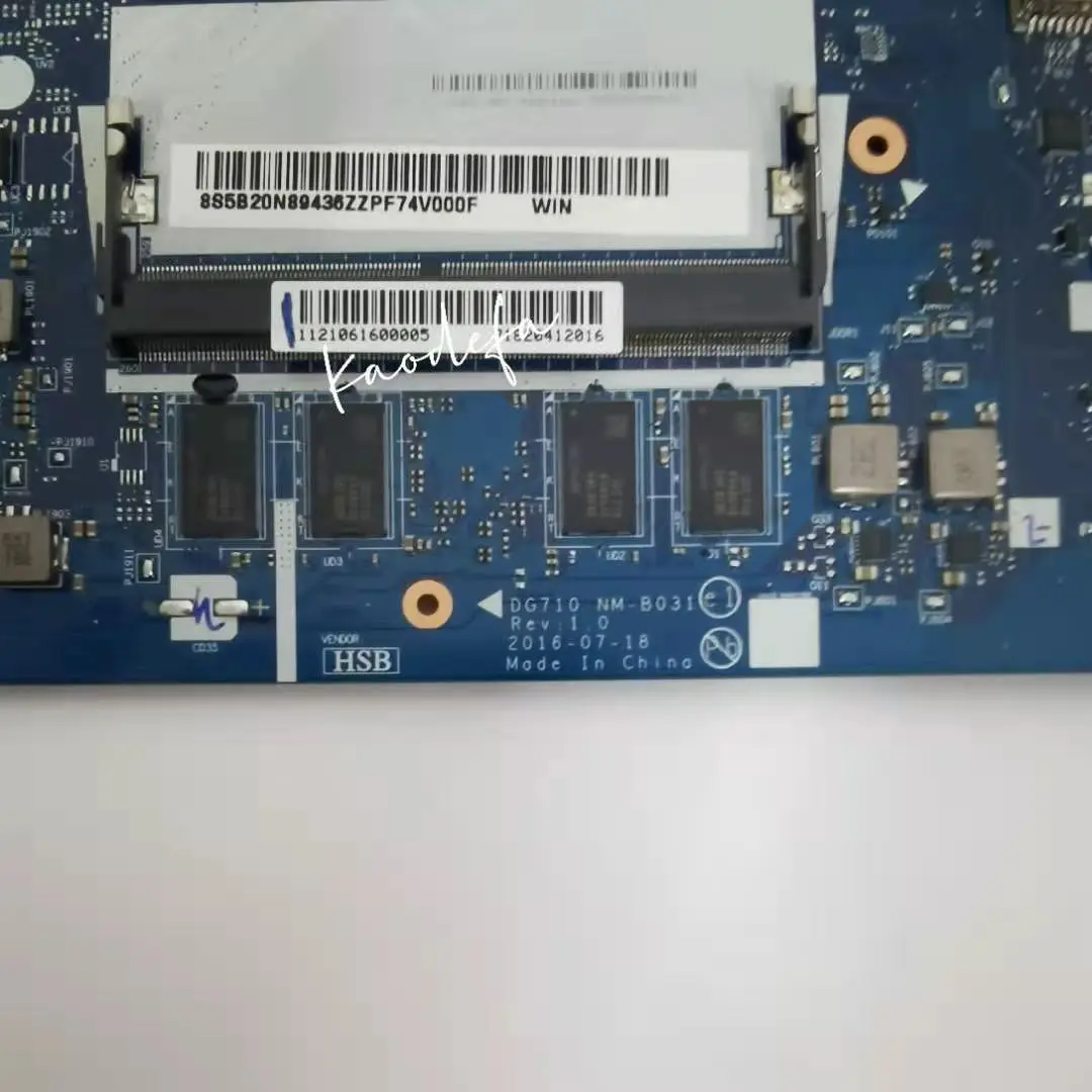 Материнская плата 80VK для Lenovo Ideapad 110-17IKB процессор I7-7500U ОЗУ: 4G FRU:5B20M40831 DG710 NM-B031 100%