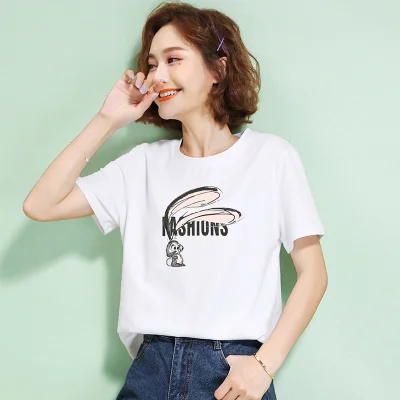 

2020 Tops navy blue T-shirts Cotton Female Fashion Womens Garment