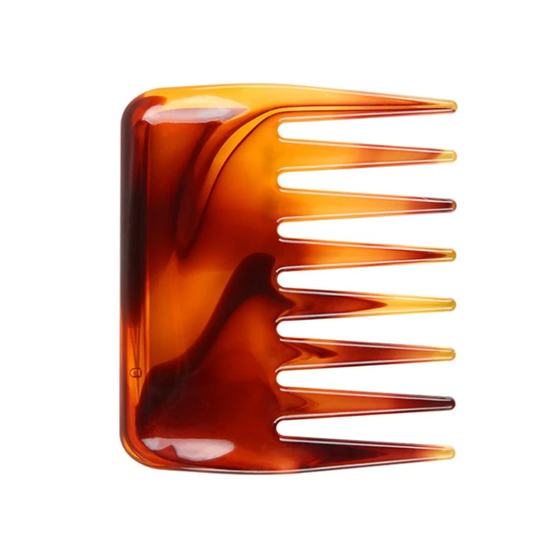 

Гребень H7JC янтарного цвета, пластиковый гребень с широкими зубьями, антистатические карманные гребни для парикмахеров, усов