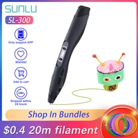 3d printing pens sunlu sl 300 kalem 3d pen professional support pla filament abs filament 1 75mm for special craft and gifts