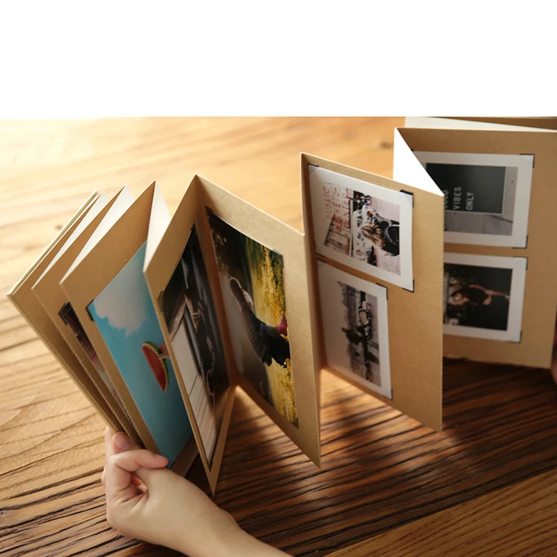Ручной работы бумажный фотоальбом сгибающаяся страница DIY фотоальбом паста тип серии/пары одноклассник украшения для свадьбы в стиле Скрапбукинг альбом подарки