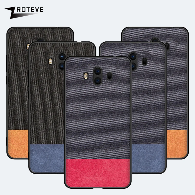 Чехол на huawei mate 10, мягкий чехол из ТПУ с краями, холщовая задняя крышка, модный тканевый чехол для huawei mate 10 mate 10 Pro, чехол s, новинка