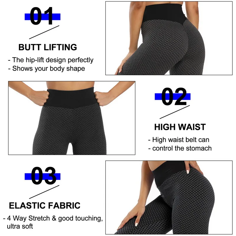 

Grid Tights Yoga Pants Women Seamless High Waist Leggings Breathable Gym Fitness Push Up Clothing Girl Yoga Pant