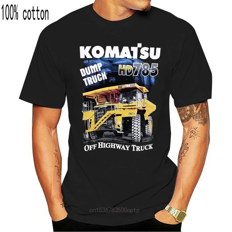 

Новинка, Мужская футболка 2021, футболка с рисунком Komatsu Самосвал, грузовик, Классическая футболка, новинка, женская футболка