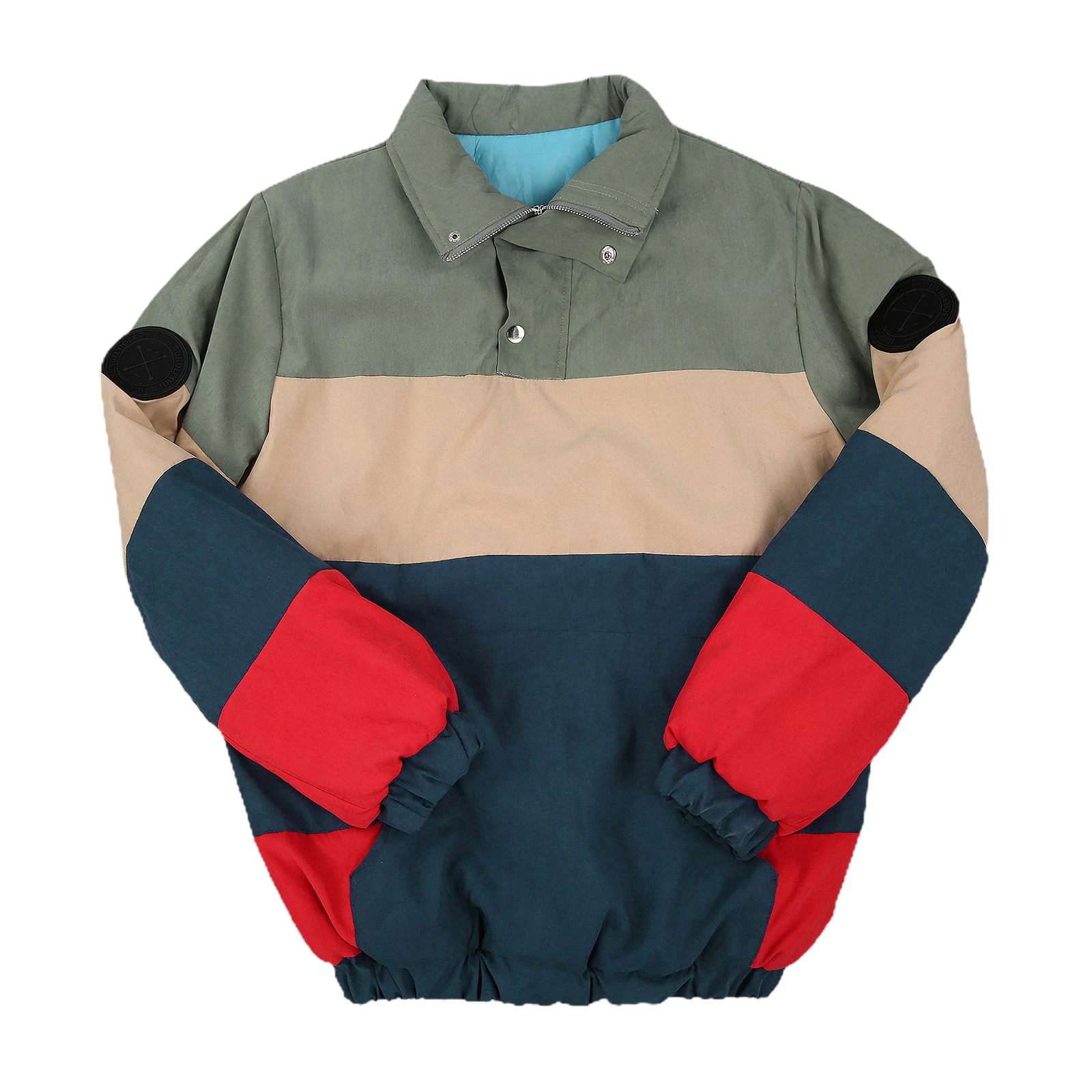 

Men Fashion Color Block Top Stylish Long Sleeve Zipper Top for Shopping Daily Wear