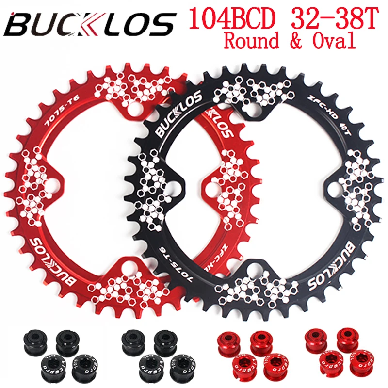 

BUCKLOS велосипеда 104 BCD передняя Звездочка 8/9/10/11 Скорость сеть MTB кольцо 32T 34 Т 36 38T узкая широкая цепь из колец цепь Звездочка велосипеда части