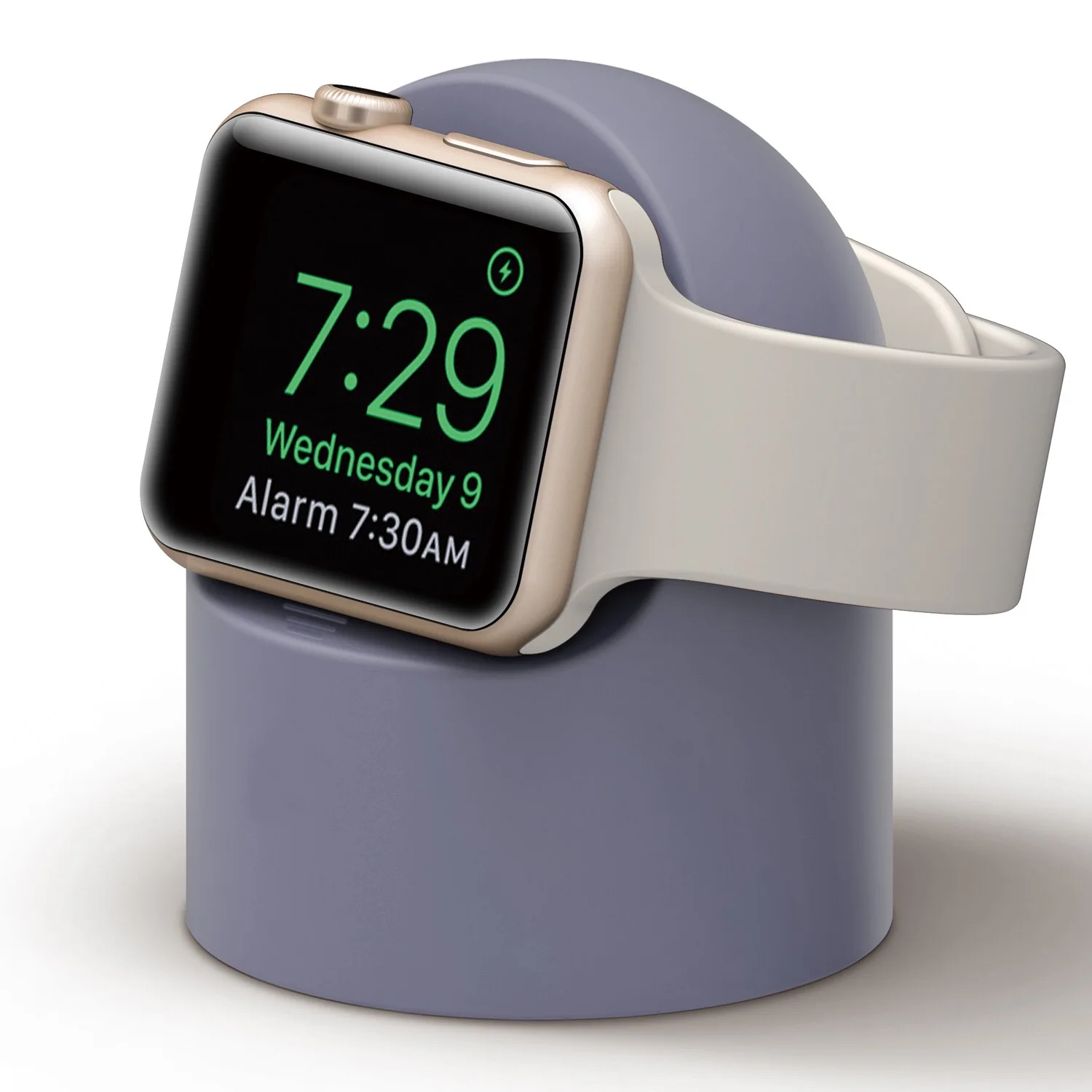 Роскошное зарядное устройство Подставка держатель док-станция для Apple Watch 1 2 3 4 38 мм 42 мм силиконовый кронштейн зарядная Колыбель Подставка для часов Спорт
