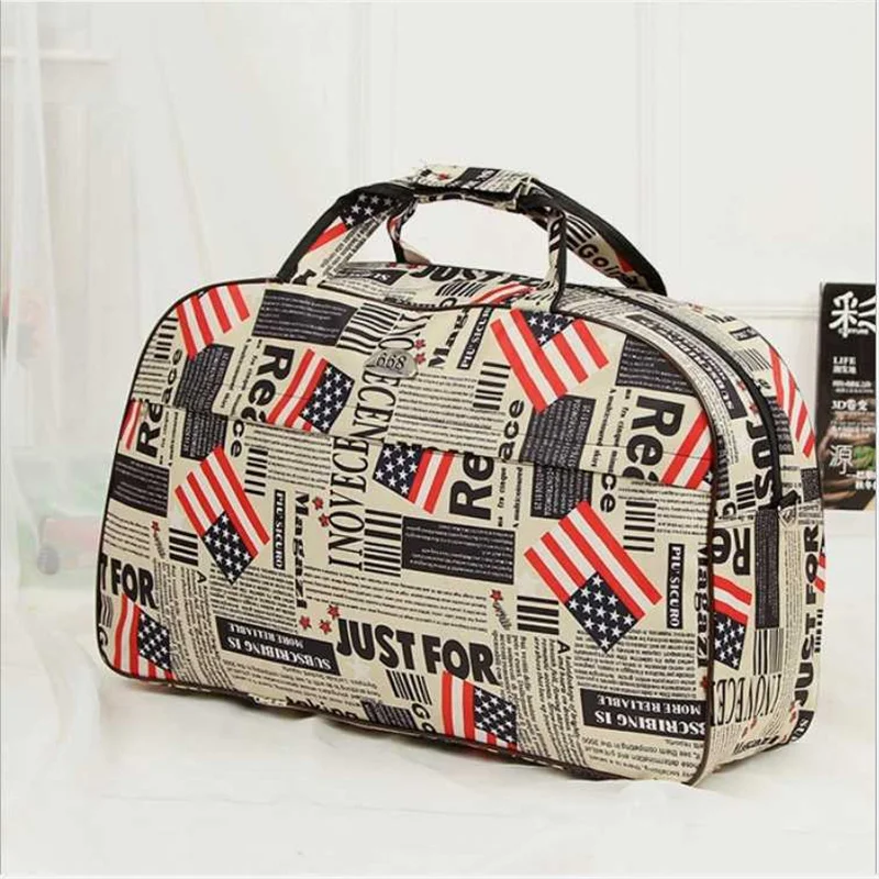 54cm*33cm*17cm Cheap Large Capacity Women Travel Bag Tote Men Luggage Duffle Bag New Flower Print Female HandBag