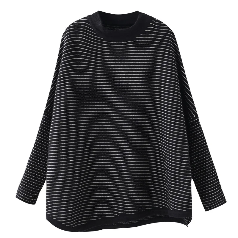 Осенне-зимний свитер женский большой размер свободные Необычные пуловеры 2019