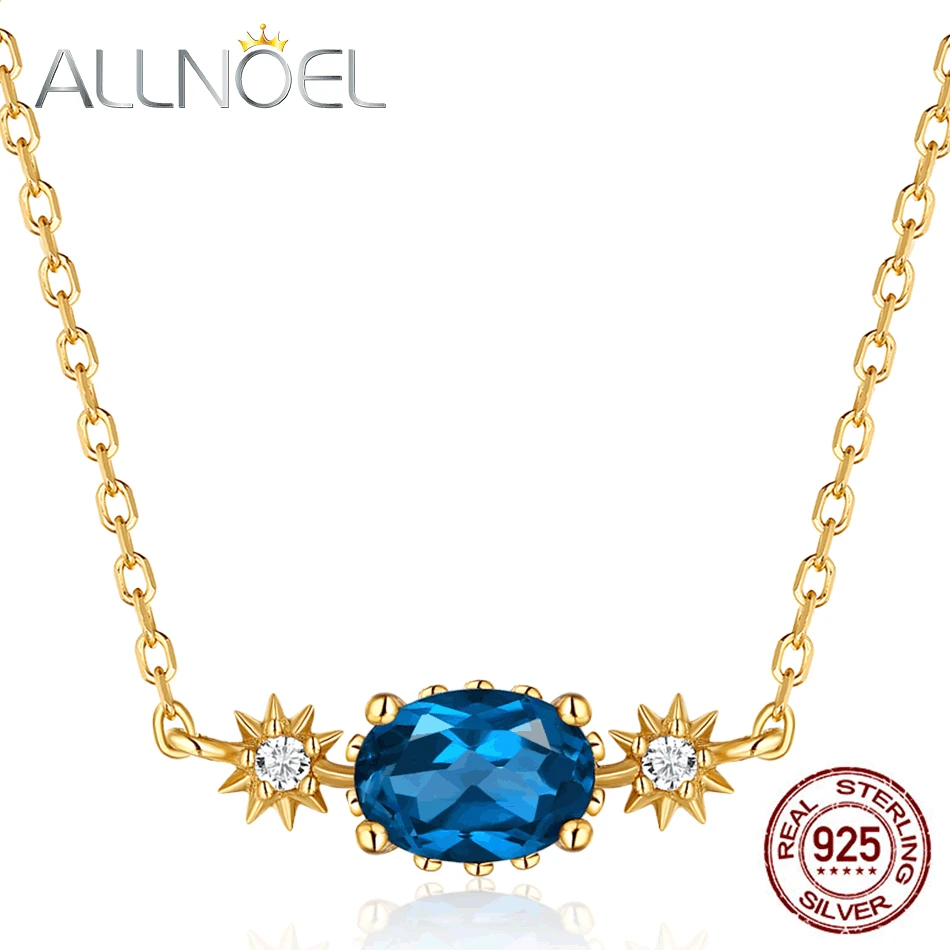 

Женское Ожерелье ALLNOEL, массивное ожерелье из стерлингового серебра 925 пробы, винтажное модное ювелирное изделие для девочек, цепочка с драго...