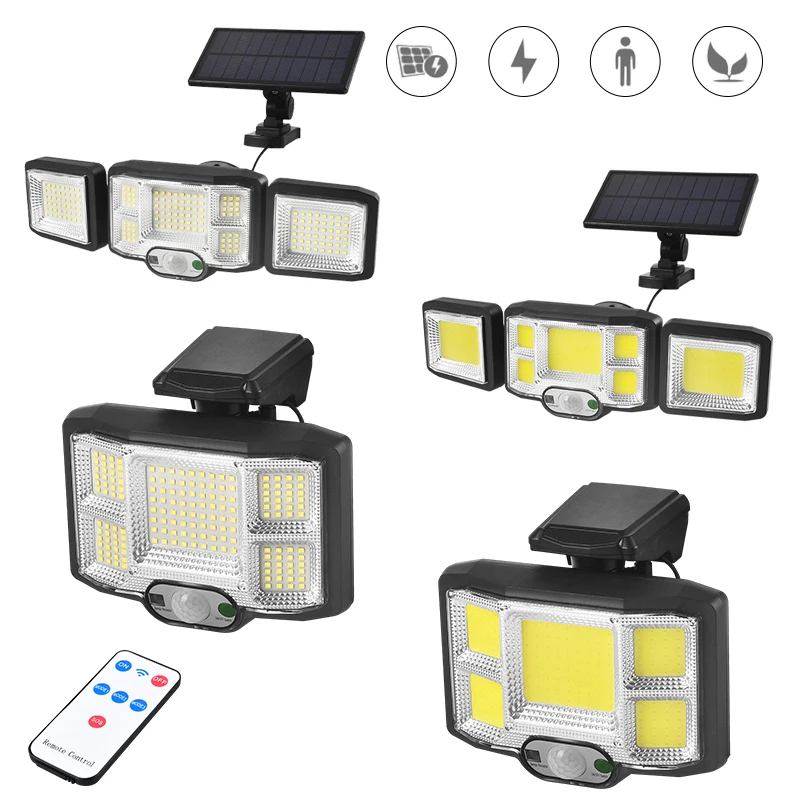 

Светодиодный настенный светильник на солнечной батарее, уличный водонепроницаемый светильник с пассивным ИК датчиком движения, для парков...