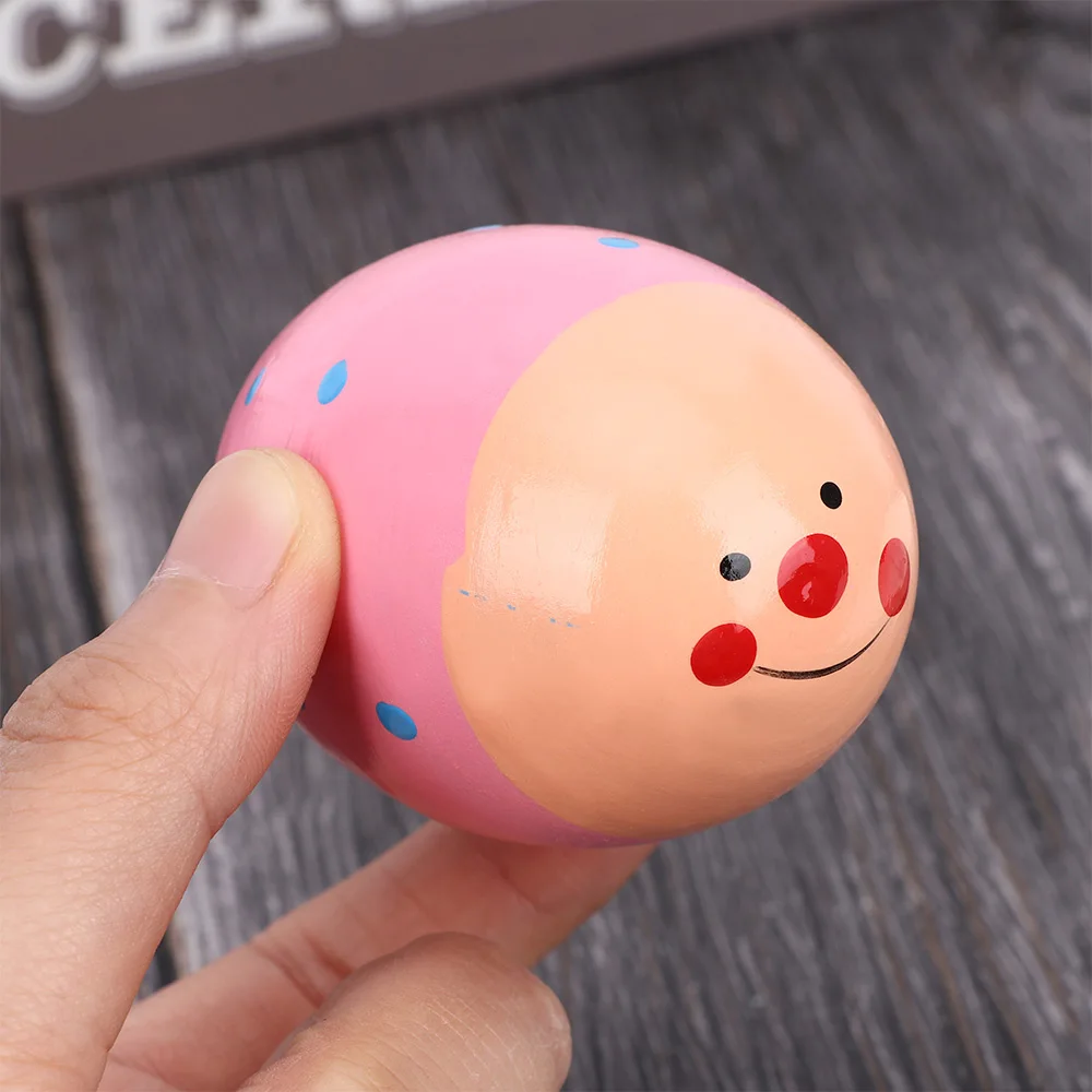 1 шт. цветные детские игрушки милые деревянные погремушки музыкальное яйцо