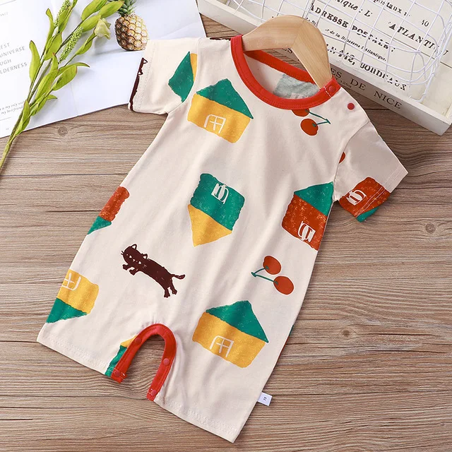 

0-24month Summer Baby Boys Girls Fashion rompers Clothes Newborn Baby Climbing Clothes Brands Baby Girl Romper Infant Pajamas