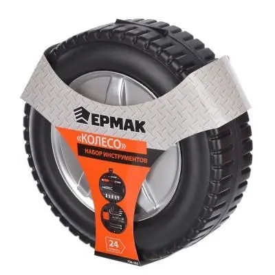 ЕРМАК Набор инструментов 24 пр. Колесо в пластиковом кейсе | Инструменты
