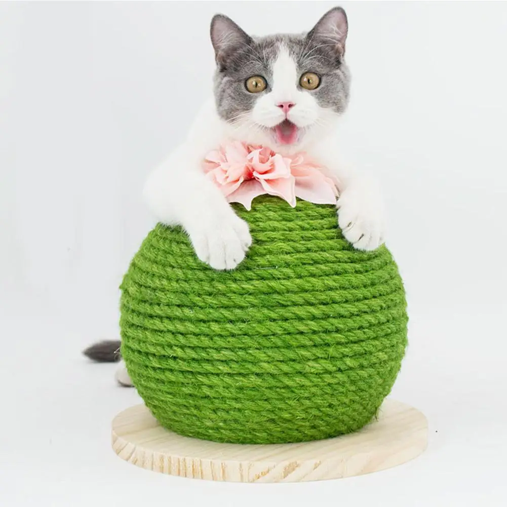 

Sisal Knitting Ball Cat Toy Tumbler Catching Cat Mint Ball for Pet