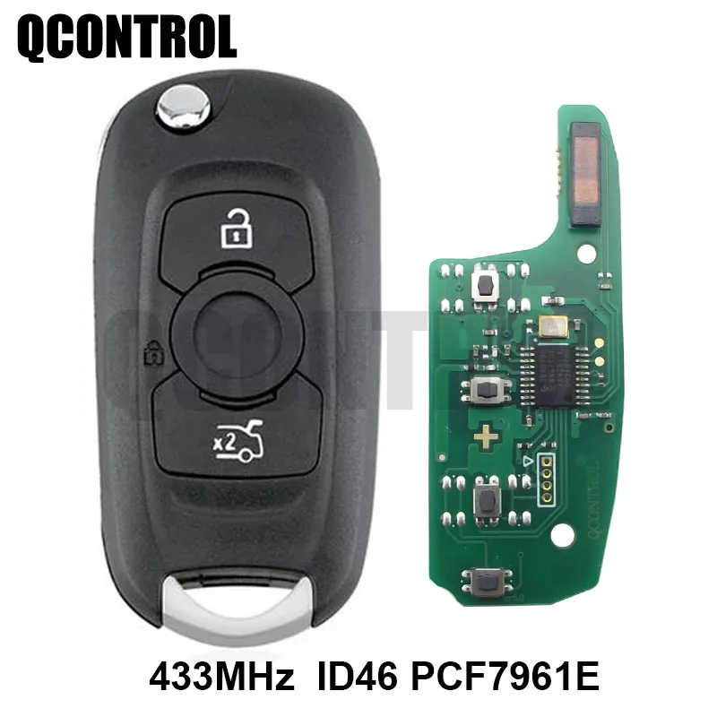 Пульт дистанционного управления QCONTROL 3 кнопки 433 МГц для Opel Vauxhall Astra K 2015 2017 ID46 чип