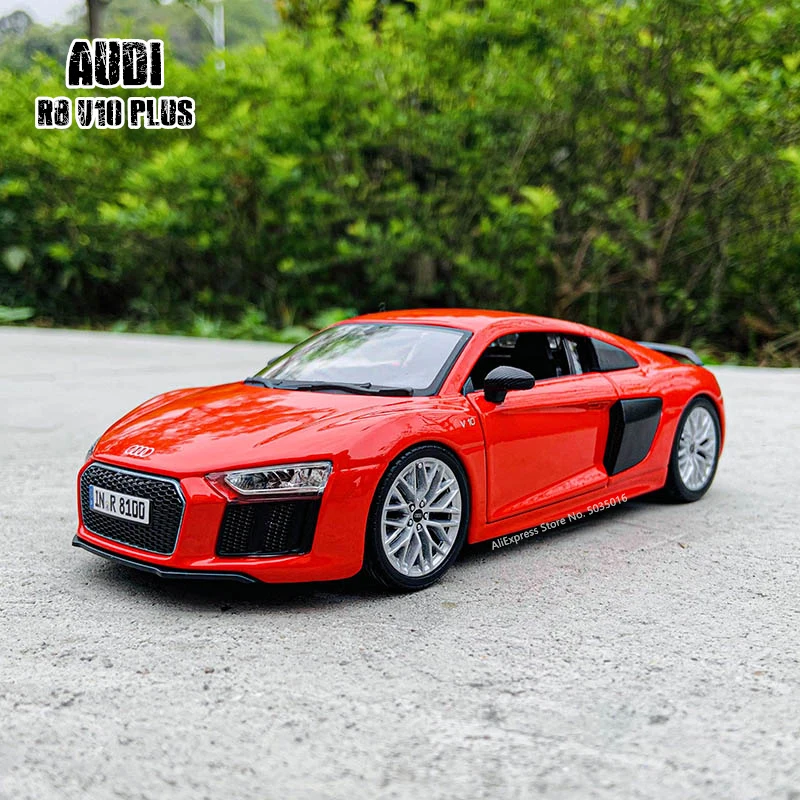 Спортивный автомобиль Maisto 1:24 Audi R8 V10 Plus литой под давлением модель автомобиля
