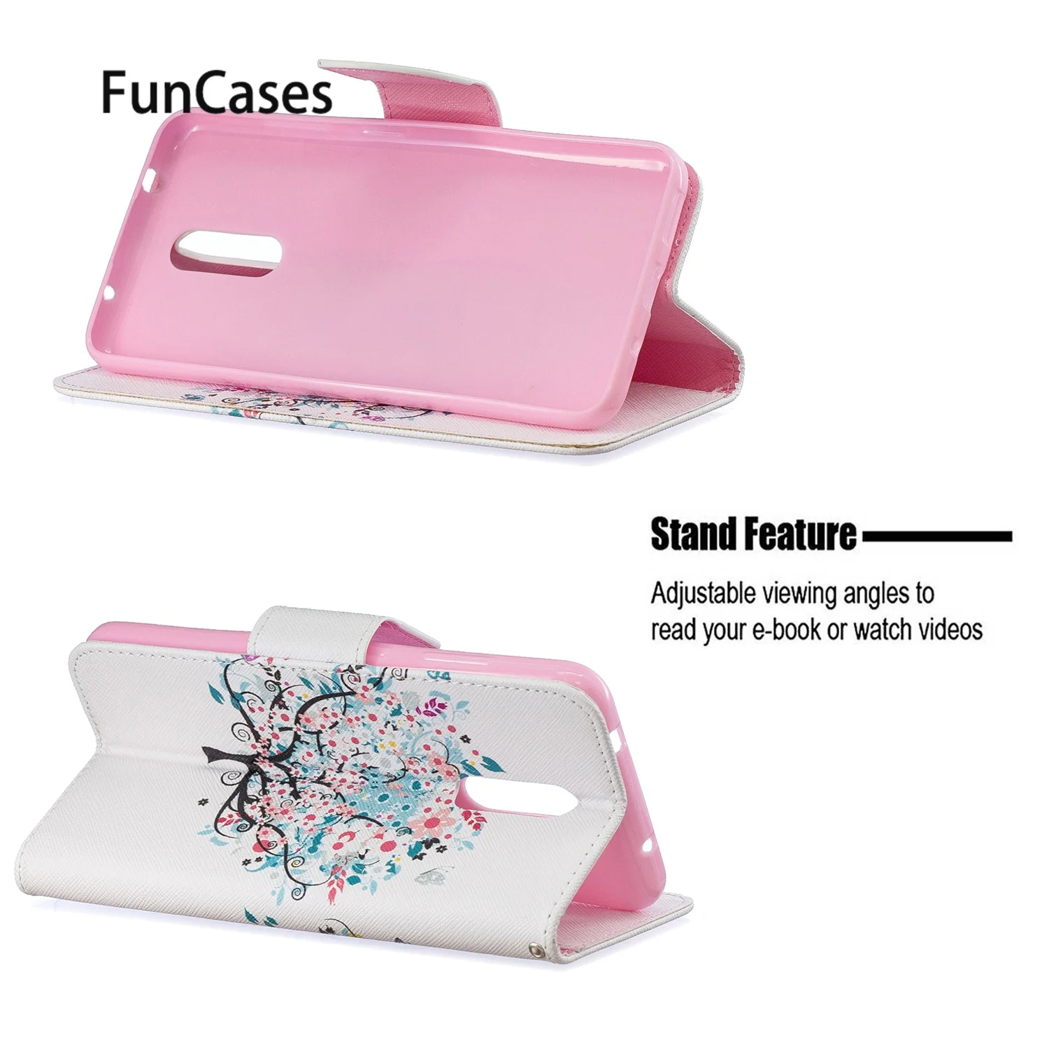 Чехол книжка из искусственной кожи с узором для аксессуаров Nokia 3 2 матовый чехол