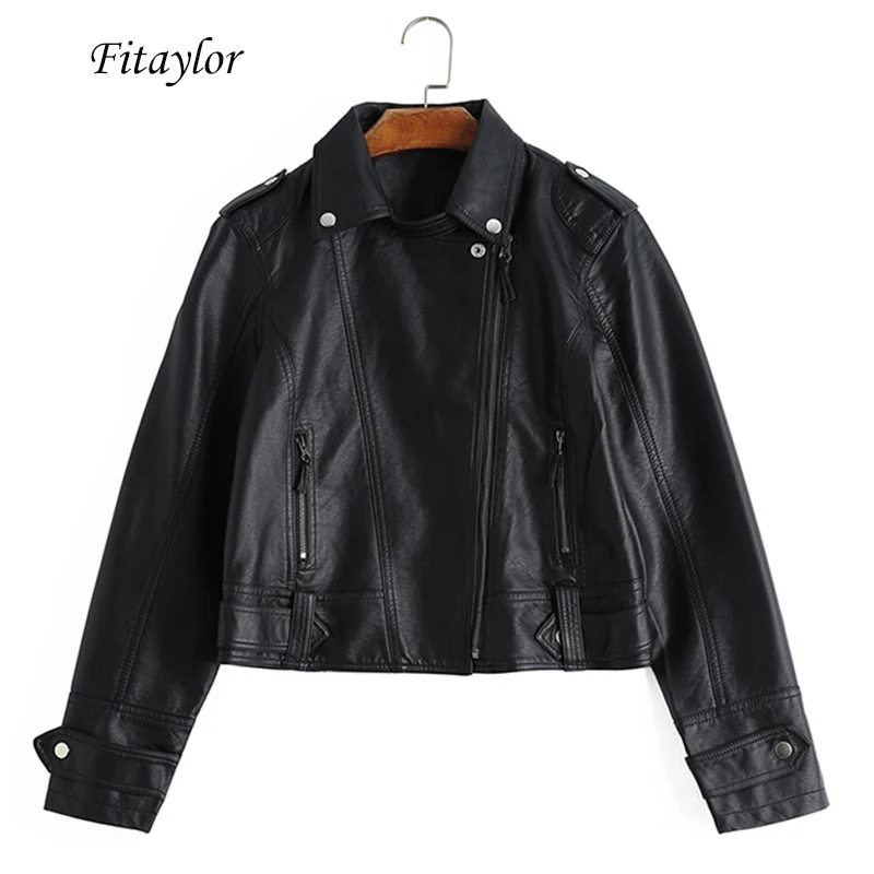 Куртка женская Байкерская короткая из экокожи розовая/черная|Кожаные куртки| |