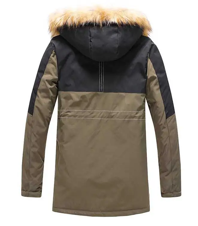 Parkas Men Fur CollarJackets Winter Warm Thick Pilot Coat Men's Hooded Overcoat Windproof Male  Outwear