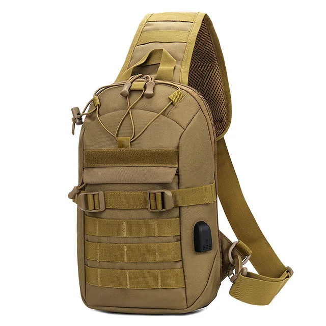 Wolf Brown Тактический крепеж Сумка Рюкзак Molle EDC Военная Униформа Диапазон Сумка на одно плечо ремень небольшой рюкзак для спорта на открытом воздухе Rover нагрудная сумка - Цвет: Wolf Brown