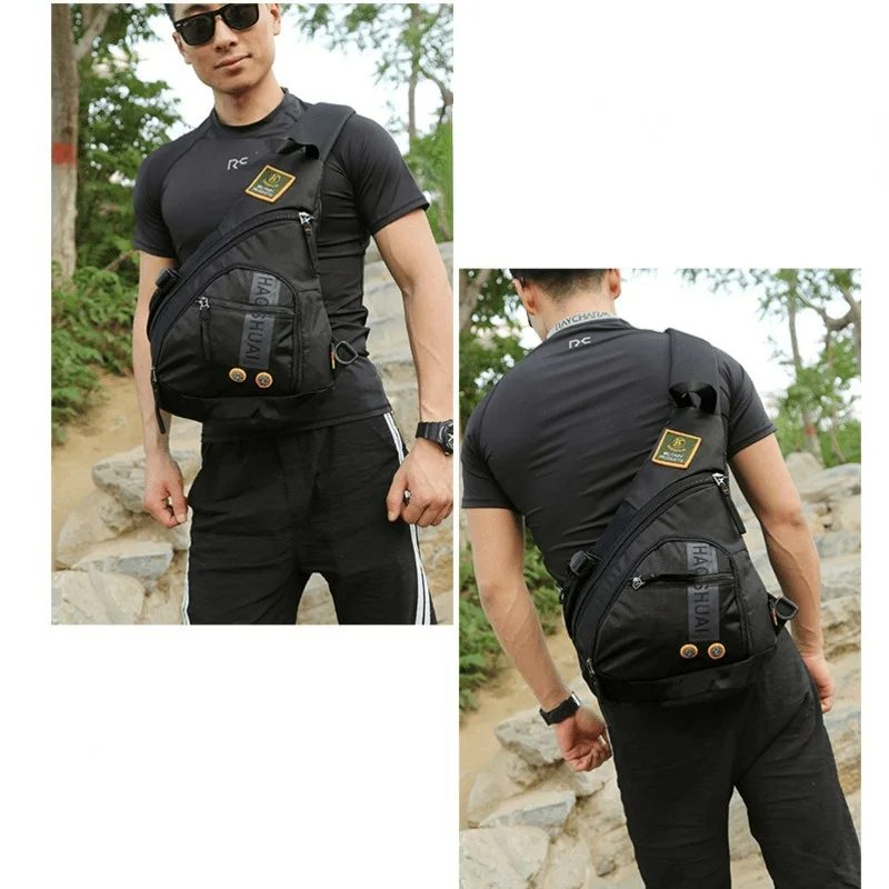 Модная легкая водонепроницаемая нейлоновая мужская сумка на одно плечо через плечо, дорожная велосипедная слинг-рюкзак, нагрудная сумка-мессенджер