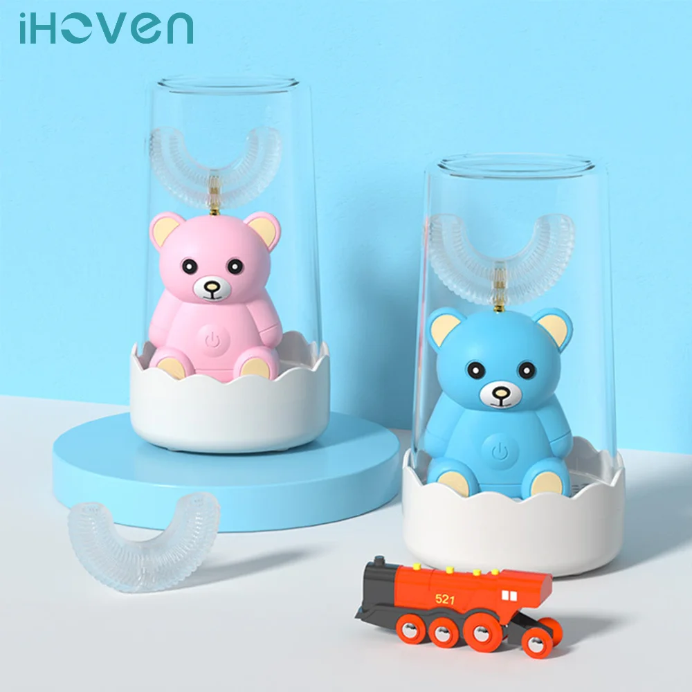 

Sonic Children Electric Toothbrush Rechargeable Toothbrush Smart Timer Teeth Cleaner Cartoon Pattern Soft Toothbrush For Kids