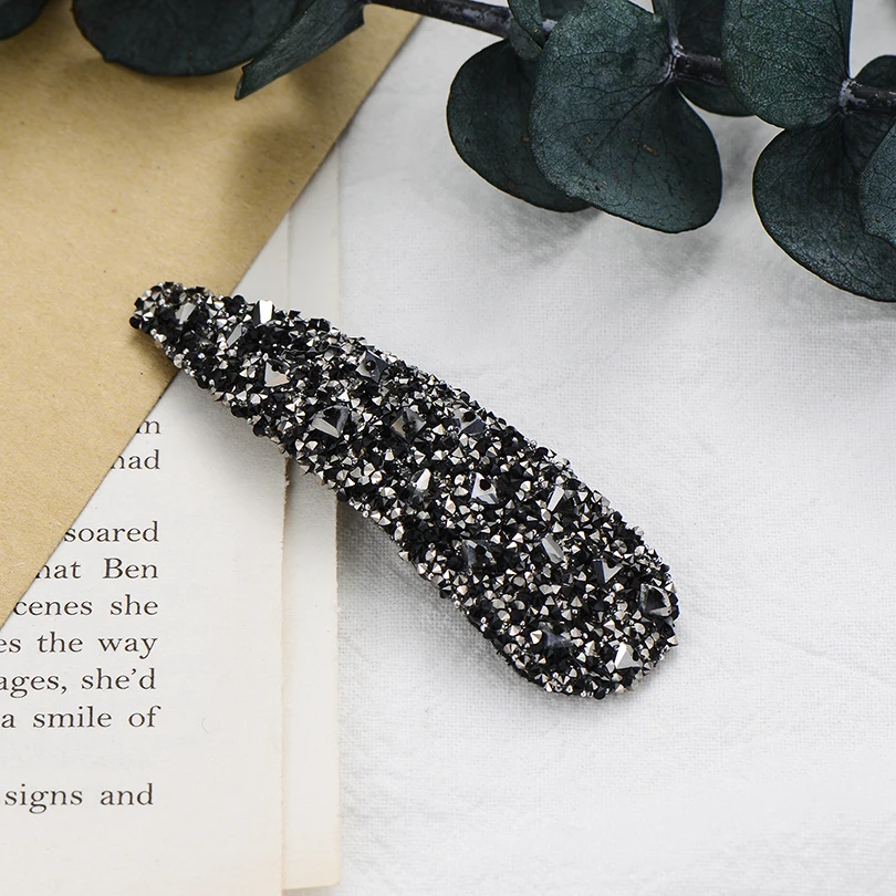 Женская заколка для волос из сплава с кристаллами в виде геометрических фигур