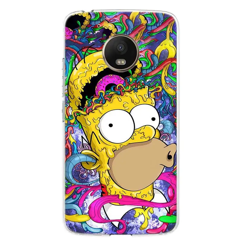 

Homer J.Simpson Phone Case For Motorola Moto G7 G8 G6 G5S G5 E6 E5 E4 Plus Power G4 One Action X4 EU Gift Coque Cover