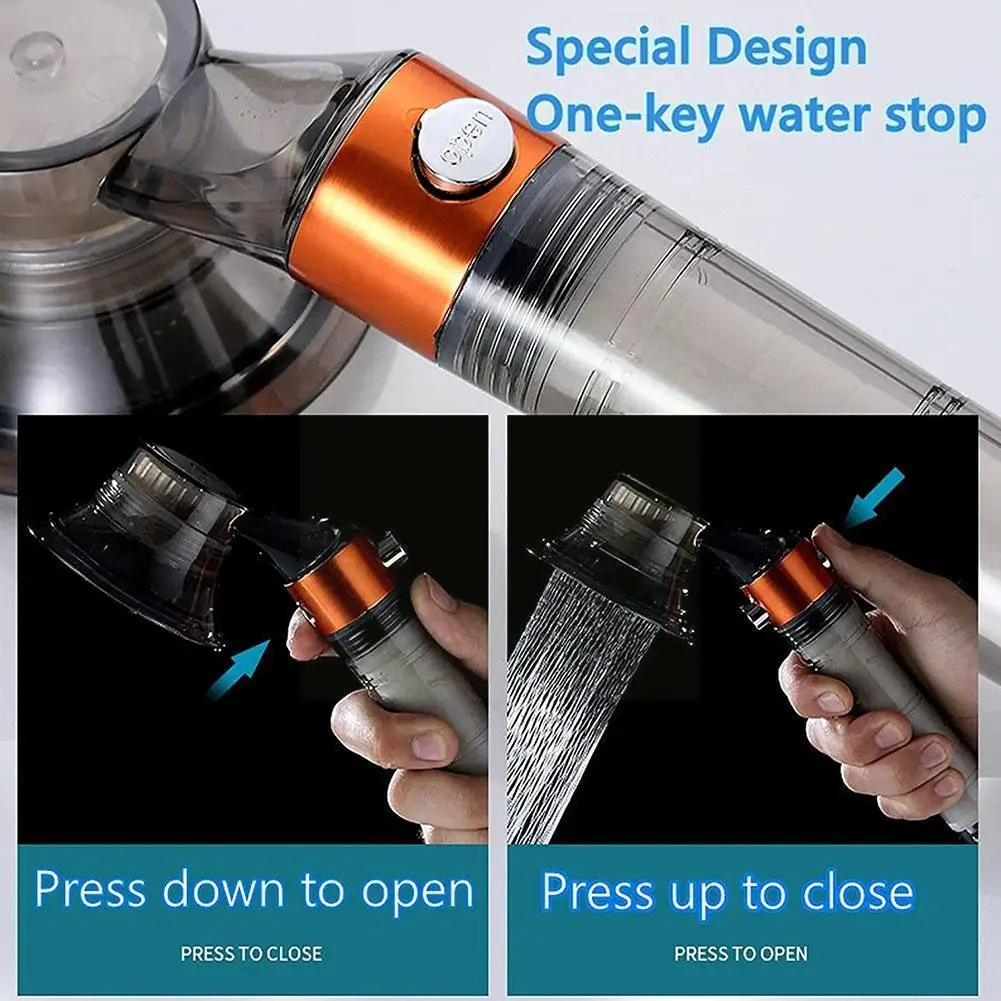 

Пластиковая насадка для душа высокого давления, ручная насадка с одной кнопкой, насадка для душа, домашнего душа, ванной комнаты, водяной ог...