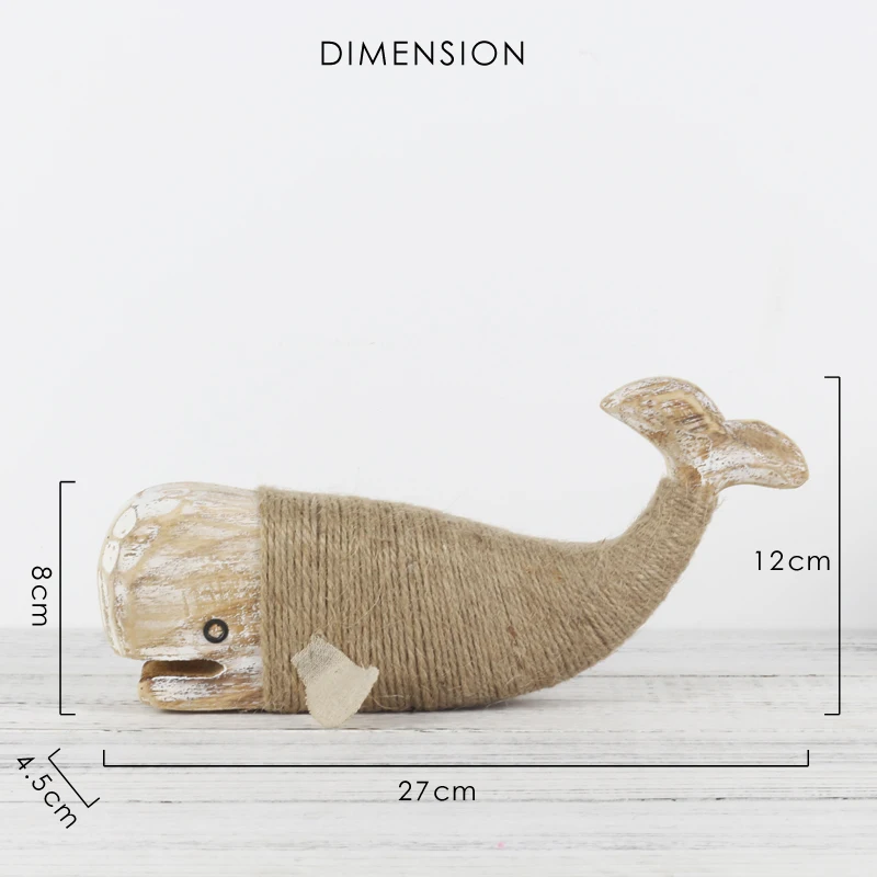 Счастливая морская рыба винтажные деревянные фигурки для домашнего декора