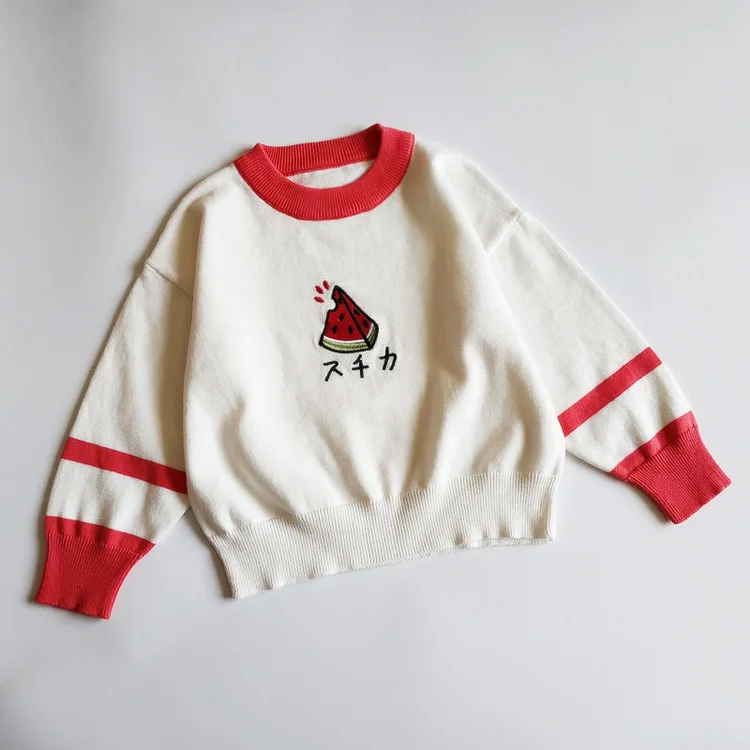 2019 г. Новое поступление осенний комплект для девочек одежда с арбузами топом