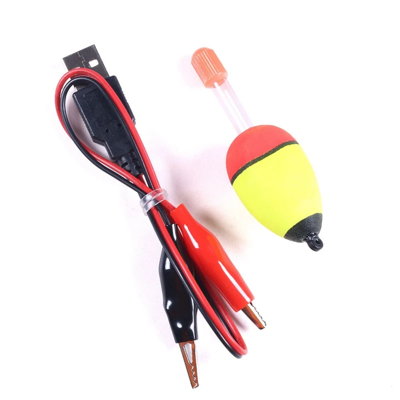 

HENG JIA Swimming Lures Fishing Auto Lure Bait Wobblers 4-Segement USB Rechargeable Flashing LED Light Fishing Lure