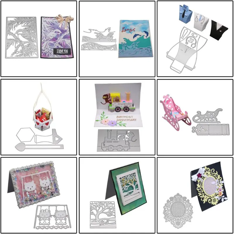 Рождественские сани металлические режущие штампы трафарет для скрапбукинга