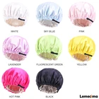 Шапка-тюрбан детская однотонная, из Шелковистого сатина, регулируемая, двухслойная