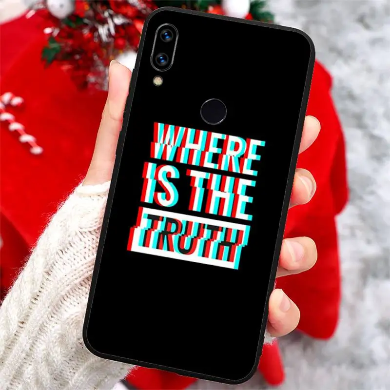 

Glitch no signal text pattern Phone Case For Xiaomi Redmi note 7 8 9 t k30 max3 9 s 10 pro lite